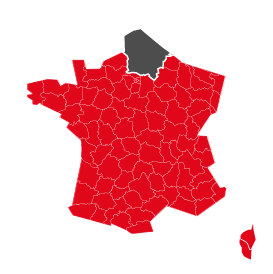 Offres d'emploi départements en région des Hauts de France